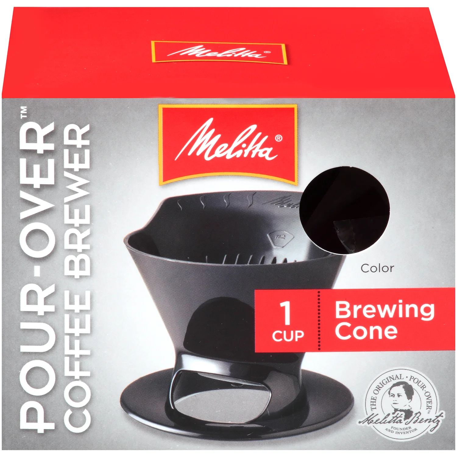 Melitta Pour-Over Coffee Brew Cone Black