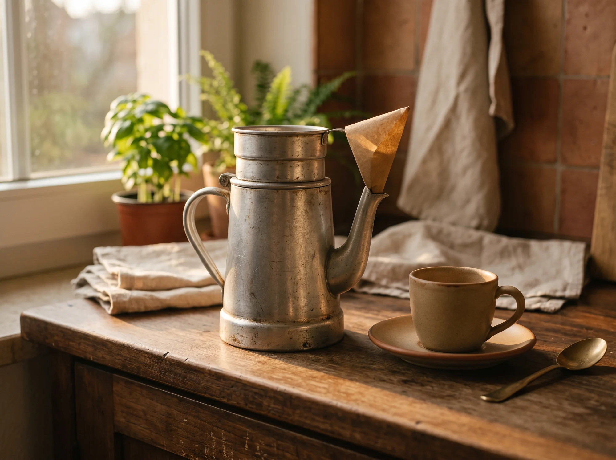 Neapolitan flip-pot coffee
