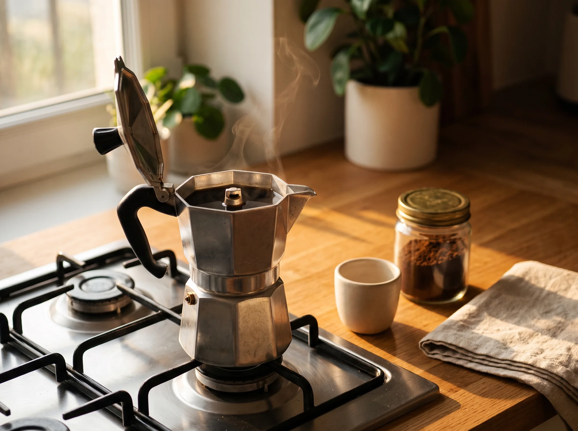 Moka pot coffee